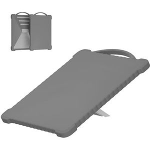 Mwin Starlink Mini Protective Cover - Vloeibare siliconen hoes met comfortabel handvat, draagbare krasbestendige hoes, modisch golvend randdesign voor Starlink Mini accessoires (grijs)