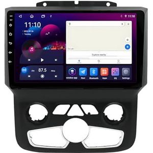 Android 14 GPS Navigation Stereo voor Dodge Ram 1500 2500 3500 2013-2018 9 Inch 2 Din Auto Radio met CarPlay AHD Omgekeerd beeld Bedieningselementen op het stuur GPS navigatie(B,S3 2G+32G)