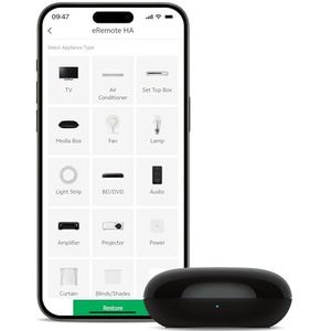 LinknLink Universele WiFi Smart afstandsbediening: IR Blaster voor TV, airconditioning, STB, met Bluetooth BLE Smart Home Hub, compatibel met Alexa, Google Home (1)