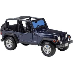 legering auto model speelgoed Voor Jeep 1:18 gesimuleerde legering model auto speelgoed gesimuleerde binnendeur te openen metalen model (Color : Wrangler Rubicon Convertible Blue)