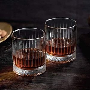 Pasabahce Elysia 520014 Whiskyglazen in retrodesign en kristal, 210 ml, 4 stuks