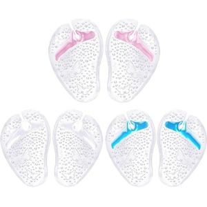 3 paar voorvoetkussens, teenslippers, beschermende teenslippers, gelvingerbescherming, slipvaste teenslippers