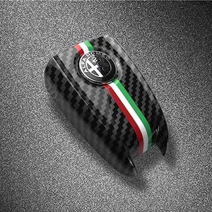 Autosleutel Shells Sleutel Cover Sleutelhanger Case voor Alfa Romeo Giulia Stelvio Afstandsbediening Accessoires,Blacklabel-CarbonFiber3