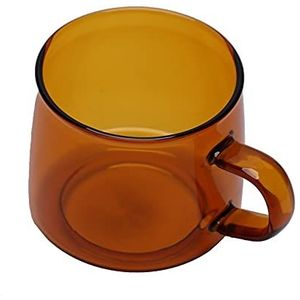Koffiekopje, gladde mond 350 ml borosilicaatglas kristal koffiemok voor café voor thuis(amber)