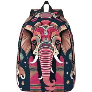 WYCZHY Bohemian Olifant Patroon Kinderen Kind Rugzak Voor Jongens Meisjes, Peuter School Mini Rugzak Voor School & Reizen, Zwart, M