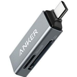 Anker 2-in-1 USB-C geheugenkaartlezer voor SDXC-, SDHC-, SD-, MMC-, RS-MMC-, micro-SDXC-, micro-SD-, micro-SDHC- en UHS-I-kaarten