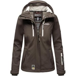 MARIKOO B864 Softshelljas voor dames, winterjas, waterafstotend, outdoor, antraciet, XXL