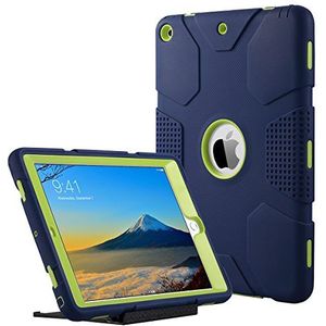 ULAK iPad 9.7"" 2018/2017 Case, [Armor-serie] Heavy Duty Shockproof Beschermhoes met Standfunctie 3 in 1 zachte siliconen + harde PC Case Cover voor Apple iPad 9.7 inch 2018/2017 - Navy