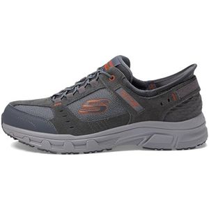 Skechers Oak Canyon Consitent Winne Slip-in sneakers voor heren, grijs/oranje, 39 EU X-Breed