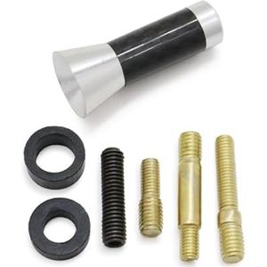 Audio- & videoantennes voor auto Universele aluminium 3,5 cm 8 cm 12 cm autodecoratie radio koolstofvezel antenne decoratief daksignaal aangepast Auto-antenne(Sliver,3.5cm)