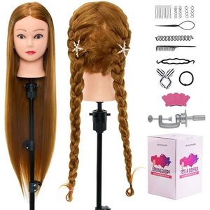 Neverland Beauty 76 cm oefenhoofden kappershoofd kappers cosmetica praktische mannequin pop 100% synthetisch haar houder & kappersgereedschap accessoires set #27