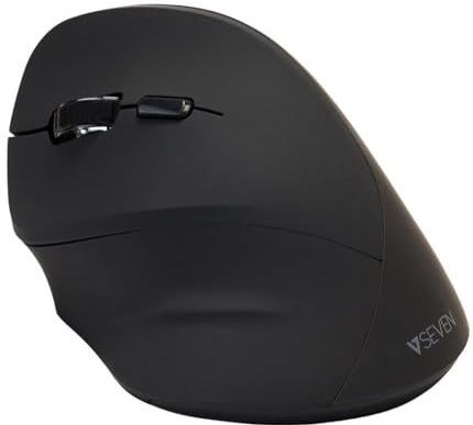 V7 - Wireless Left Hand Ergo Mouse - Muis - Zwart - Ergonomisch Ontwerp