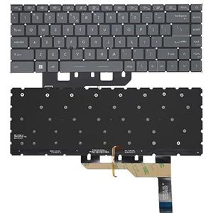 Laptoptoetsenbord voor MSI GS66 GE66 P66 GP66 voor Stealth voor NSK-FFBBN voor FFABN V19422EK1 V194222AK1 9Z.NJ2BN.A1D RGB-achtergrondverlichting(US Grey Backlit)