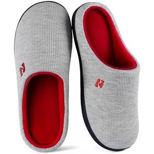 RockDove Originele tweekleurige pantoffels van traagschuim voor dames, Grijs en Rood, 5/6 UK