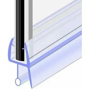 Lijmvrije doucheafdichtstrip transparant pvc-sealer 6-12 mm glazen deurveegwaterdichtingsstrips Waterdicht raamafdichting-C 2 stuks x 50 cm - gebruik voor 12 mm glas