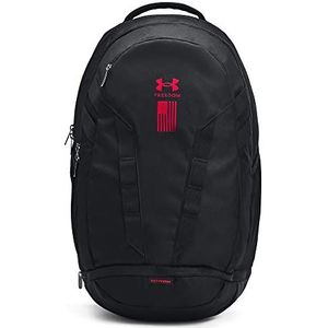 Under Armour Hustle 5.0 Backpack, (017) Black/Black/Red, One Size Fits All