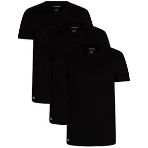Lacoste Heren TH3321 3-palicht ademend slim fit ondershirt-T-shirt - Zwart - M