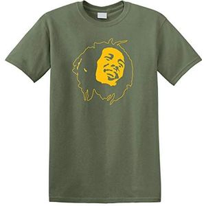 BOB Marley Reggae Legend Che Guevara stijl Jamaica zware katoenen T-shirt - groen - M