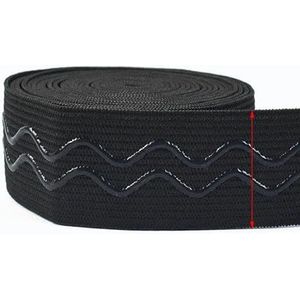 2/5 meter 20-50 mm siliconen antislip elastische band golflint singelband ondergoed riem riem kledingstuk doe-het-zelf benodigdheden naaiaccessoire-EB013-zwart2-30mm-2meter
