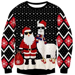 Goodstoworld Uniseks kersttrui voor heren dames, lelijke kersttrui, gebreid, zacht, S-XXL, M