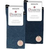 Occulto Dames diabetes sokken pak van 10 (Model: Julia) blauw mix 35-38