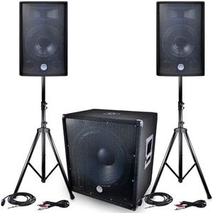 Sono-set BMS-1812 2400 W SUB actief 46 cm – 2 luidsprekers 30 cm + kabel