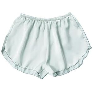 Ijszijde broeken, katoenen broeken, naadloze damesbroeken, kant for veiligheidsbroeken, zomer dames for veiligheidsbroeken (Color : Green, Size : L 55-65 kg)