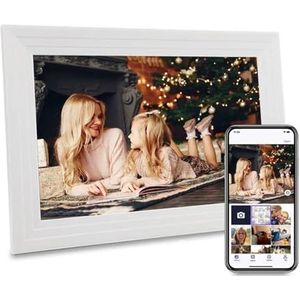 32 GB Geheugen 10,1 Inch Smart WiFi Cloude Digitale Fotolijst 1280x800 IPS LCD-touchscreen Ingebouwd Goed Cadeau High Definition Scherm(WHITE)
