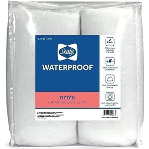 Sealy waterdichte wieg matras pad, 2-pack