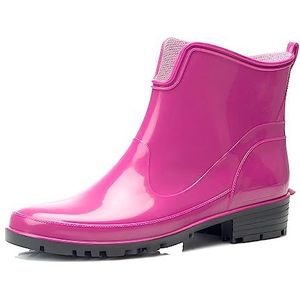 Ladeheid Dames Korte Rubberen Regenlaarzen LA-930 (Roze, 38 EU)