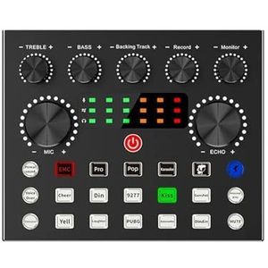 Live geluidskaart V8S Audio USB Externe geluidskaart Microfoonmixer Voice Changer Live streaming audio Geluidsmixer - Ongelooflijk veelzijdig