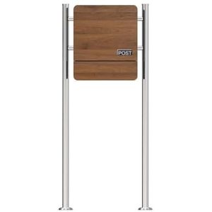 SCHARTEC SBS-SPB-5 - Staande Brievenbus - Antraciet - Houtlook - Vrijstaand