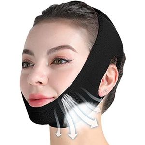 V-lijn hijsriem | Herbruikbare V-vormige dubbele kin-eliminator | Chin Up Patch, Neck Lift Tape Face Patch, Face Slimmer, Kinband voor dubbele kin voor dames en meisjes Fanelod