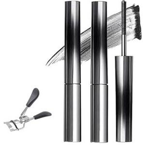 Vivavogue Lash, Vivavogue Waterproof Mascara, Vervaci Iron Rod Mascara, 3D Curling Eyelash Iron Mascara met wimperkruller, waterdicht, langdurig en vlekvrij(2*Black)