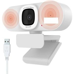 V15-AFL 2K Full HD webcam met automatische ringverlichting for pc en laptop