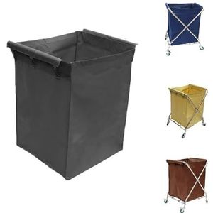 Vervangende voeringzak voor waswagen, Afneembare voering van commerciële kwaliteit met haak for opvouwbare trolleyvervangingstassen, schoonmaaktrolleytas, servicetrolleytas(B)