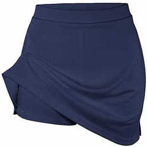 Skort 2-in-1 shorts voor meisjes, tennisrok, actieve gymnastiek, school, PE-sportshorts, marineblauw, 3-4 jaar
