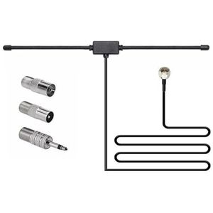 Radioantenne 75 Ω F Vrouwelijk Naar TV3.5 Mono Auto-tv-radio Thuisstereo-audio Thuisbioscoopontvangerantenne Met Connectoradapter Eenvoudig Brede Compatibiliteit