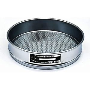 Testzeven Labzeven, Bodemtestzeef met deksel en bodem 20 cm diameter opening 0,074-60 mm 1 stuk(Lid and Bottom)