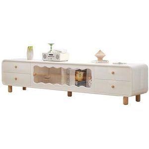 TV-console Grote lade tv-kast eenvoudige moderne woonkamer thuis tv-kast visuele push-pull mobiele kastdeur tv-meubel in de woonkamer