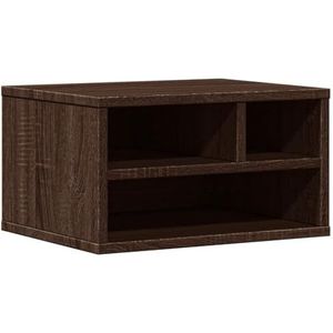 vidaXL Printerkastje 40x32x22,5 cm bewerkt hout bruin eikenkleurig, bureau organizer, printer kast, printer standaard, bureau organiser