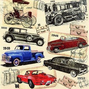 20 servetten Classic Cars - Oldtimer/Auto/Vintage 33x33cm