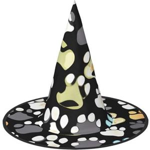SSIMOO Hondenpootafdrukken 2-standaardschaal-2_00x Halloween feesthoed, grappige Halloween-hoed, kostuumaccessoire voor Halloween-feestdecoratie,