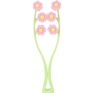 Bloemmassageroller, gezichtsmassage-massageroller Meerdere bloemontwerprollers met arm-gezichtsroller Roze