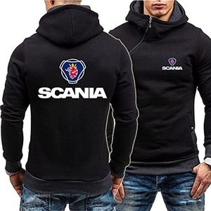 Heren Hoodie Schuine Zip Track Track and Field Sports Sc.a-Nia.s Street Fashion Hooded Sportkleding Casual Fitness, Stijl 1, XL