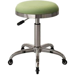 Zadelkruk Stoel Rolkruk Werkstoel, 360° Draaibare Rolstoel 5 Wielen Salonkantoor Verstelbaar, For Salon, Spa, Schoonheidsmassage, Tandartskliniek, Thuiskantoor(Color 3)