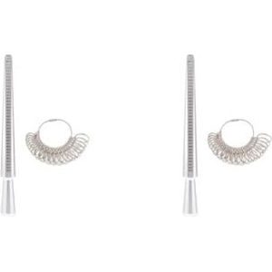 Ring Sizer Set Metalen Ring Doorn Vinger Sizers van 27 Stks US Maat 2-15, 24.7cm, Polyester, als beschrijving