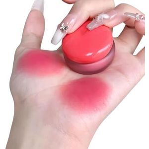 Blush Lip Cream, Lip en Wang Blurry Pudding Pot, Koreaanse Pudding Pot Blush Met Applicator Stick, Multi-use Blurring Makeup Blush/Lippenbalsem Potten(#06 with applicator stick)