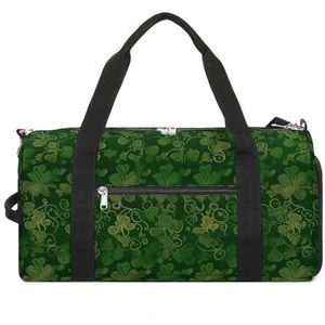 Sporttas voor dames en heren met schoen en nat compartiment, reistas, plunjezak, achtergrond, St Patrick's Day, glitter weekendtas, overnachtingstas voor zwemmen, fitness, workout, sport, plunjezak,,