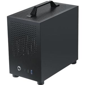 Swiixxer Micro-ITX SKTC A17 SGCC computerbehuizing, compatibel met Micro-ITX Mini-PC, zwart